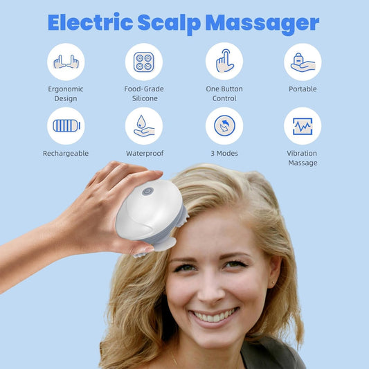 Rechargeable Smart Electric Handheld Scalp Massager