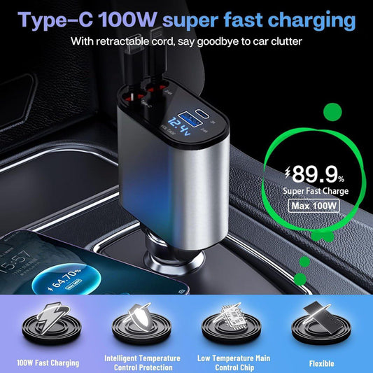 Retractable Fast Charger For Car