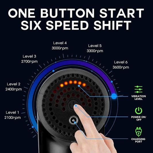 6-Speed Rechargeable Massage Gun